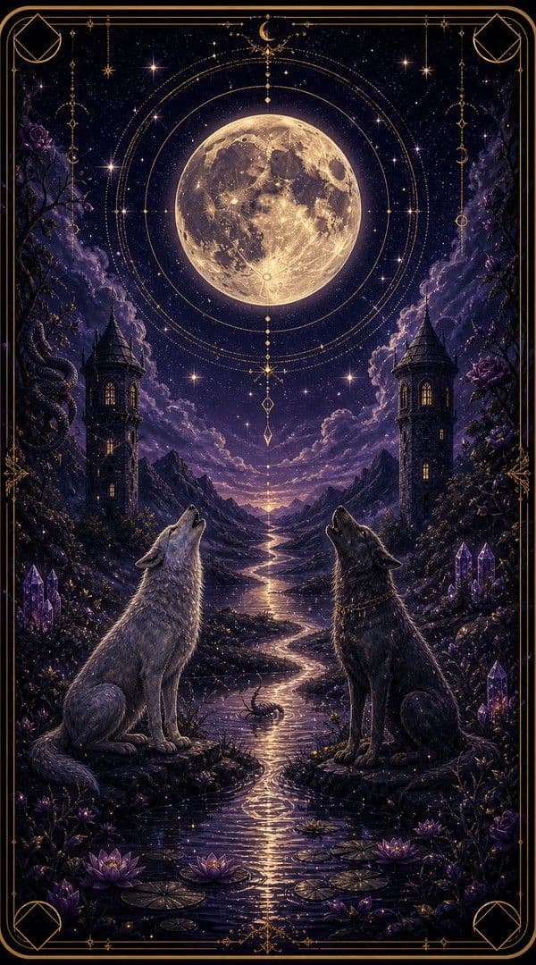 The Moon tarot card